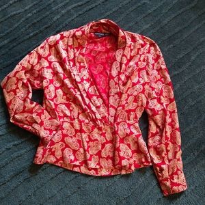 Gorgeous 100% silk Paisley blouse